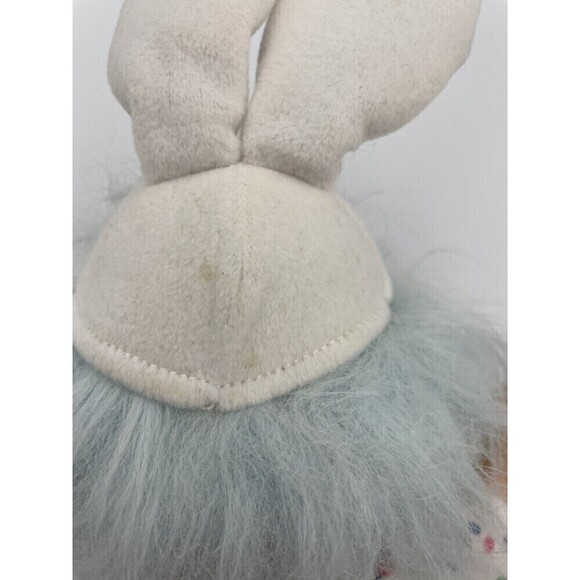 Russ Troll Kidz Doll 12” Easter Bunny With Blue Hair Vinyl Face Soft Body - Picture 9 of 9